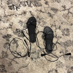 Fashion Nova Black Strappy Sandals